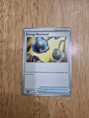QTY 1 Pokemon Energy Retrieval Pokémon Trainer Card